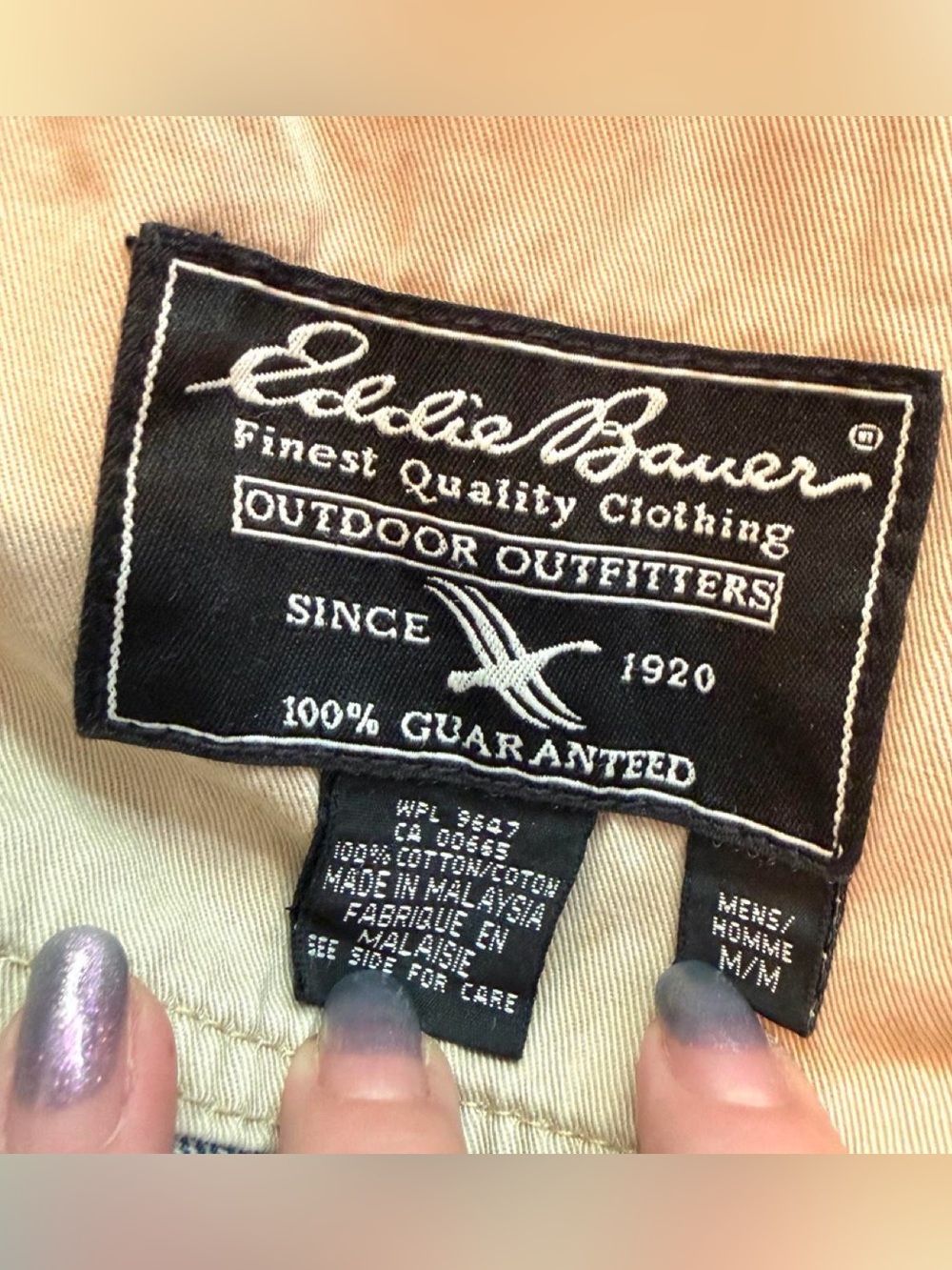 1990s Eddie Bauer Men’s Denim Chore Jacket View 2